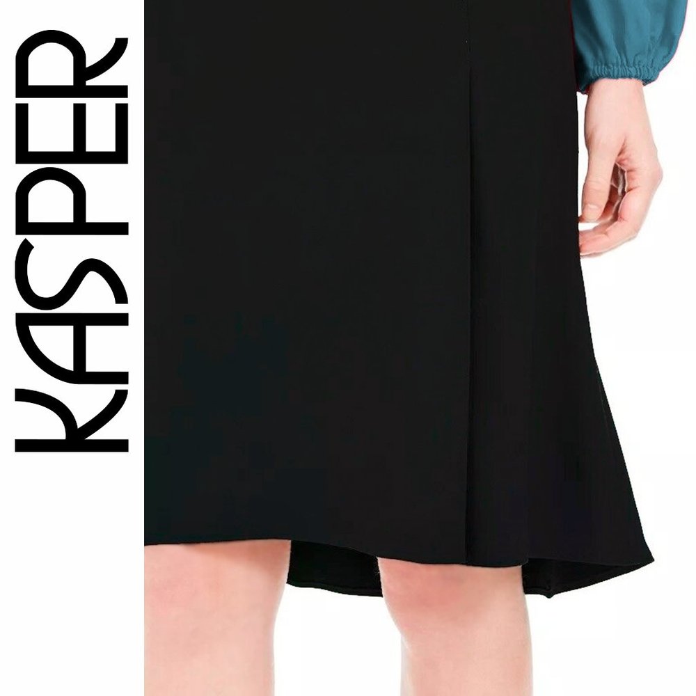 KASPER ~ NWT ~ “Gilded Age” Black Business Skirt ~ 18